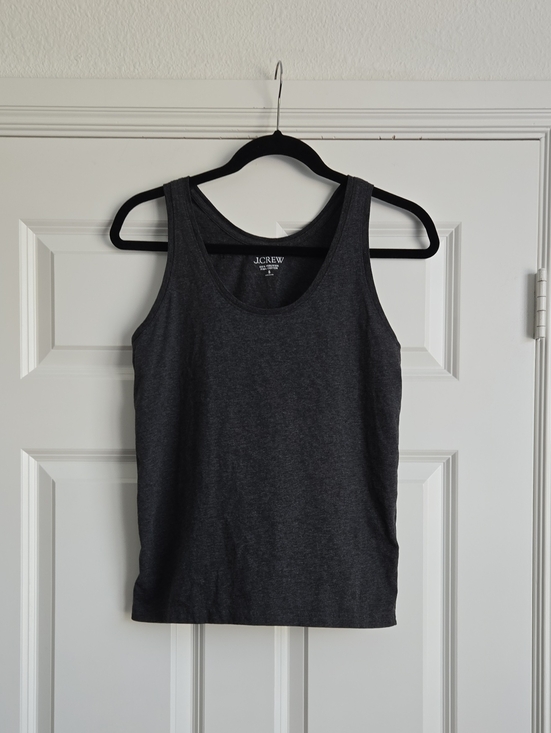 J. Crew Tops - J. Crew Dark Charcoal Scoop Tank
